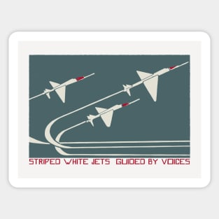 † Striped White Jets Sticker